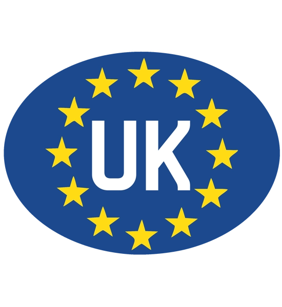 UK Oval EU Car Magnet UK Oval EU Car Magnet