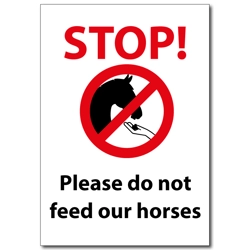 Do not feed sign