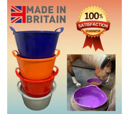 Feed buckets with matching lids