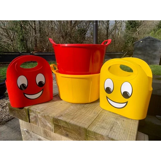 red and yellow smiley set