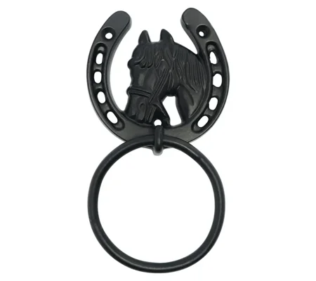 Horse shoe tie ring