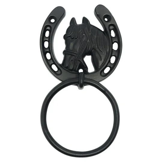 Horse shoe tie ring