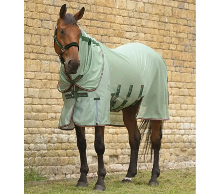 Bug Buster Fly Rug with Detachable Neck and Belly Flap Mint Green