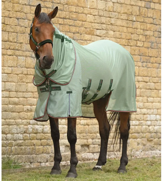 Bug Buster Fly Rug with Detachable Neck and Belly Flap Mint Green