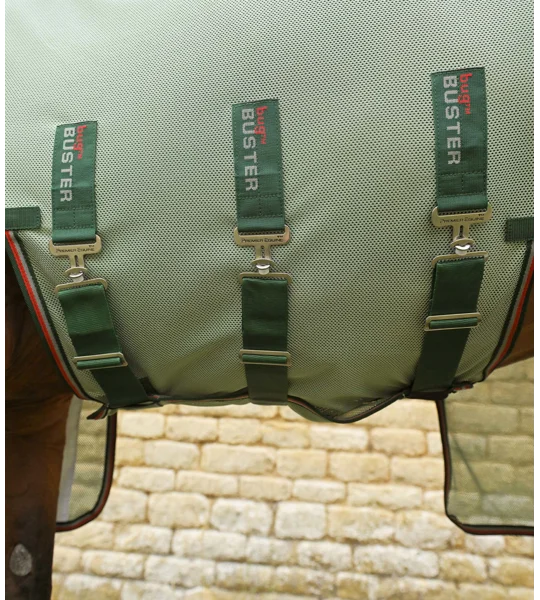 Bug Buster Fly Rug with Detachable Neck and Belly Flap Mint Green