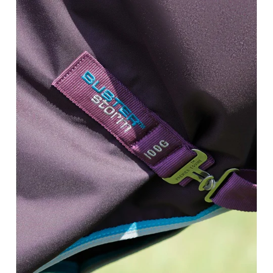 Buster Storm 100g Combo Turnout Rug with Snug-Fit Neck Purple