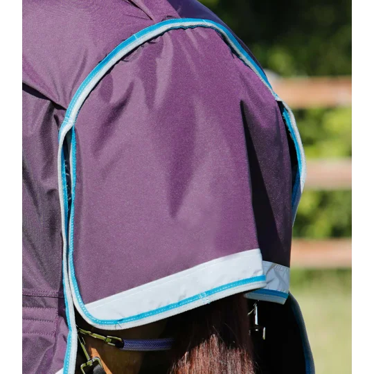 Buster Storm 100g Combo Turnout Rug with Snug-Fit Neck Purple