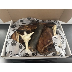 Dried dog treat selection box