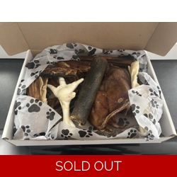 Dried dog treat selection box