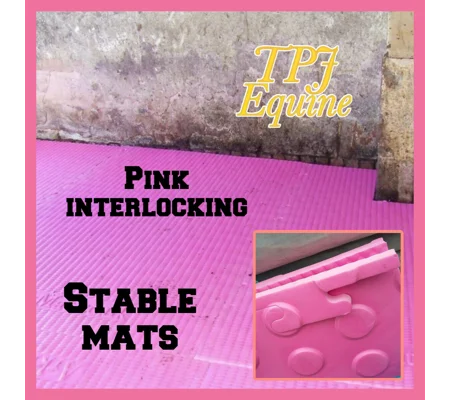 Pink interlocking mats
