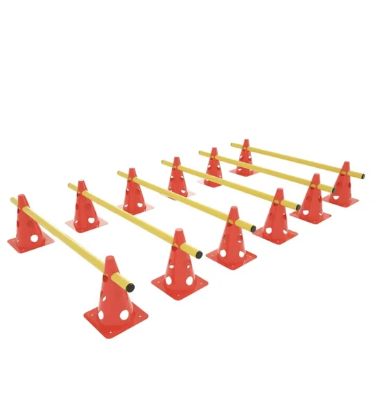 Dog agility cones and poles