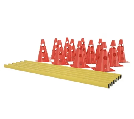 Dog agility cones and poles