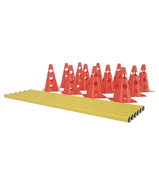 Dog agility cones and poles