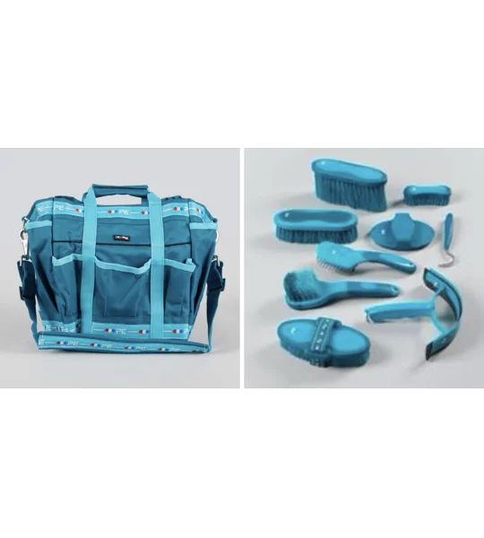 Grooming kit bag with soft touch set