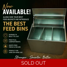 Sloped 3 compartment Feed Storage Bin