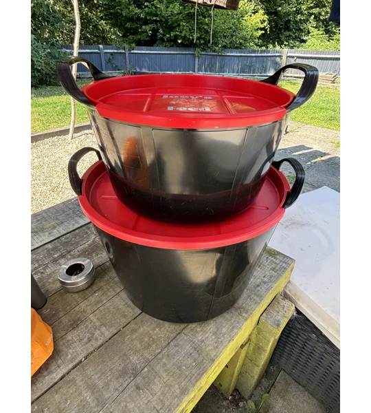 Personalised feed & Water buckets