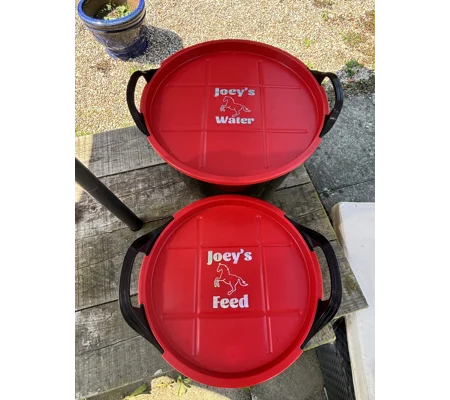Personalised feed & Water buckets
