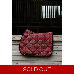 TARTAN SADDLE PAD GP - RED