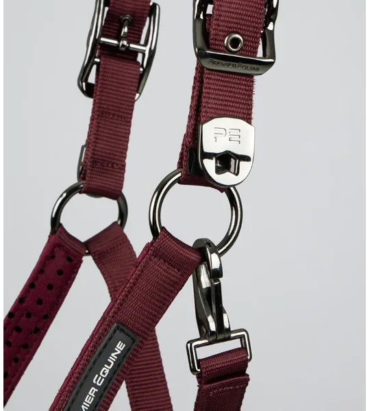 Necto 3D Mesh Head Collar with Lead Rope Burgundy
