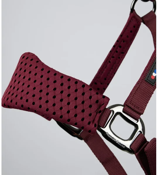 Necto 3D Mesh Head Collar with Lead Rope Burgundy