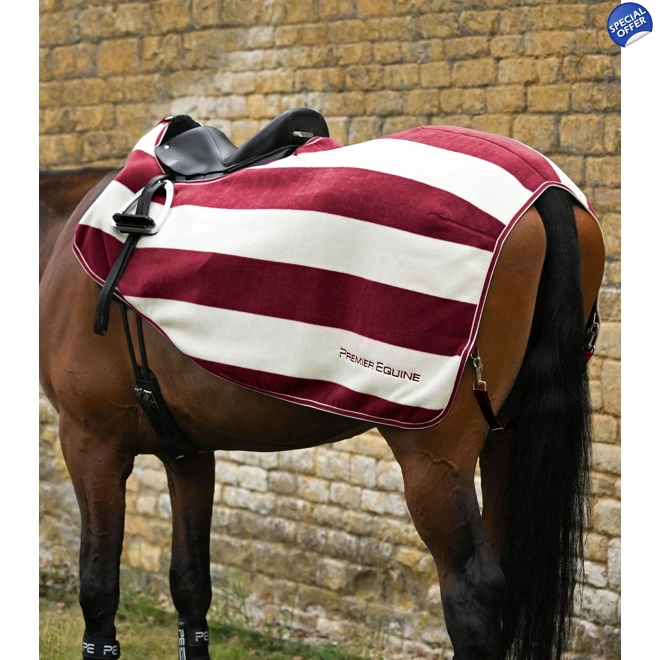 product Image for Vellus Horse Fleece Exercise Rug Burgundy/White
