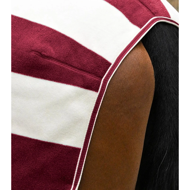 Additional Image for Vellus Horse Fleece Exercise Rug Burgundy/White