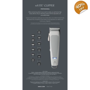 Andis reVITE Cordless Clipper - Grey