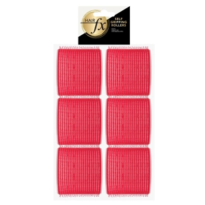 Hair FX Self Gripping Velcro Rollers - Pink 70mm 6pk