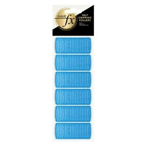 Hair FX Self Gripping Velcro Rollers - Teal 28mm 6pk