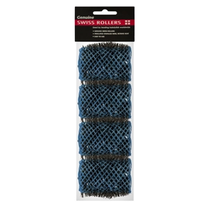 Swiss Hair Rollers - Blue 42mm 4pk
