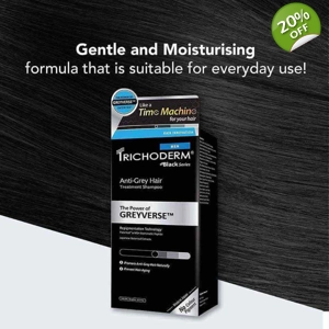 Trichoderm Black Series Anti Grey Hair Treatment Shampoo Men, 200ml