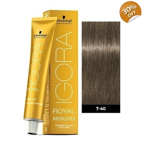 Schwarzkopf IGORA Royal 7-40 Medium Blonde Beige Natural Permanent Color