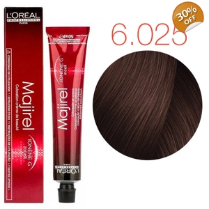 Loreal Majirel Permanent Hair Colour 6,025 Natural Iridescent Mahogany Dark Blonde
