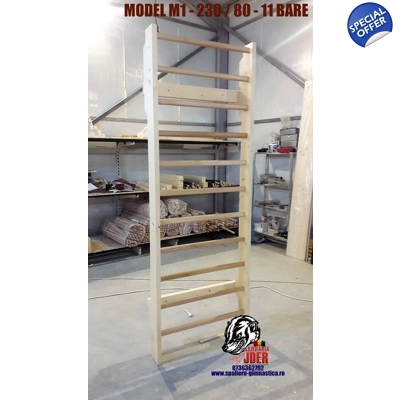 Spalier Gimnastica, 230x80 cm, Nelacuit,11 Bare - M331N