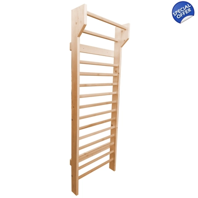 Spalier Gimnastica SCHROTH, 230x80 cm, Lacuit, 14 Bare - M230L