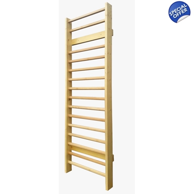 Spalier Gimnastica Standard, 245x85 cm, Lacuit Natur, 15 Bare - M1450L