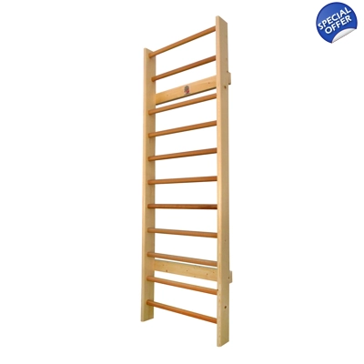 Spalier Gimnastica Standard, 230x80 cm, Lacuit Natur, 11 Bare - M131L