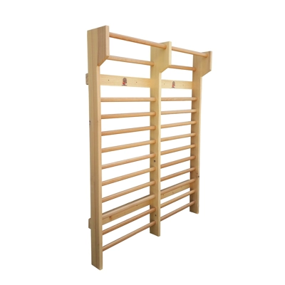 Spalier Gimnastica Dublu, SCHROTH, 200x160 cm, Lacuit Natur, 12 Bare - M220DL