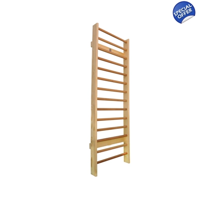 Spalier Gimnastica, 230x80 cm, Lacuit, Natur, 14 Bare - M330L