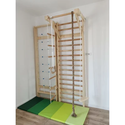 Ansamblu Gimnastica 260x160 cm, Spalier, Plasa si Accesorii Catarare, Lacuit, M5860L