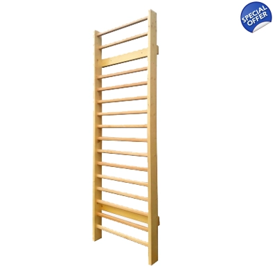 Spalier Gimnastica Standard, 260x85 cm, Lacuit Natur, 16 Bare - M1600L