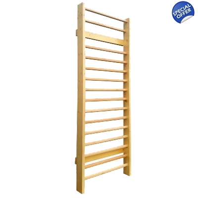 Spalier Gimnastica Standard, 250x85 cm, Lacuit Natur, 15 Bare - M150L