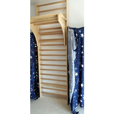 Spalier gimnastica 230/85 cm, Multifunctional, M1.12385L, cu bara tractiuni si masa