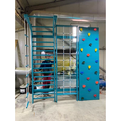 Ansamblu Gimnastica 200x240 cm, Spalier, Plasa si Panou Catarare, Colorat, M532024C3