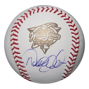 Derek Jeter New York Yankees Autographed Rawlings 2000 World Series Logo Baseball