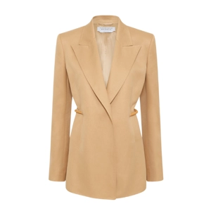 Gabriela Hearst Epona Rope Blazer in Textured Linen Slub