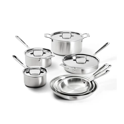 ALL-CLAD D5 Stainless Brushed 5-ply Bonded Cookware Set, 11 piece Set