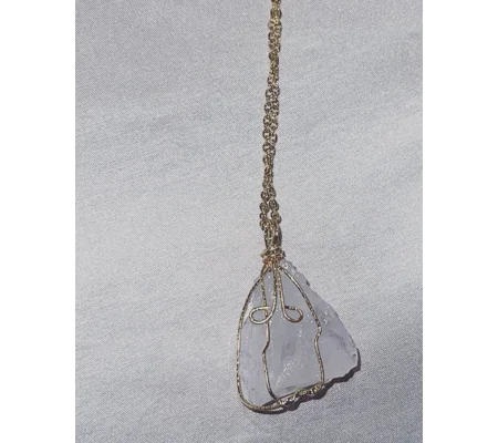 Clear Quartz Stone Necklace