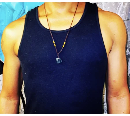 Black Tourmaline Chunk Necklace