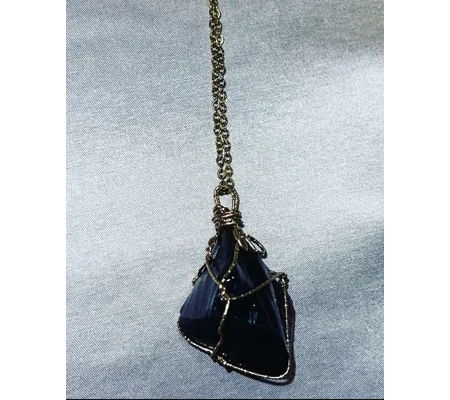 Black Agate Stone Necklace